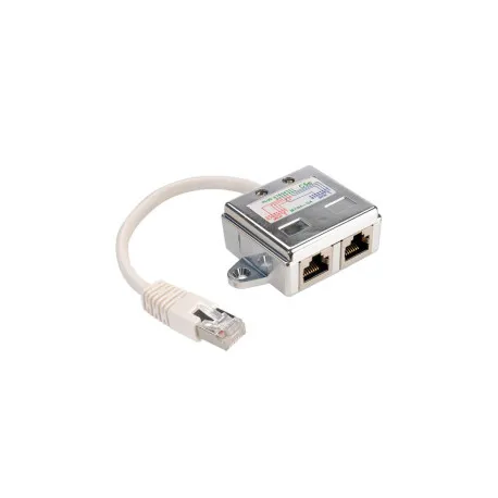 Roline VALUE Y (T) adapter Cat.5e/Class D, 1×RJ45 - 2×RJ45, M/F, STP, srebrni - Umag