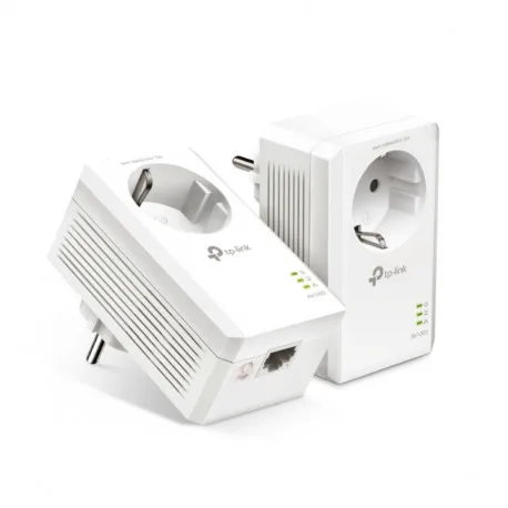 tp-link av1000 powerline gigabit mrežni adapter, 1000mbps, dodatna strujna utičnica, homeplug av2 (duplo pakiranje) - slika 1