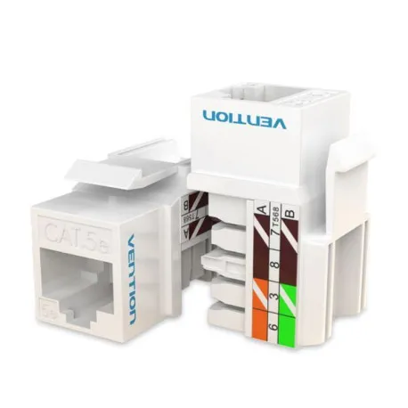 Vention Cat.6 UTP Keystone Jack White Plastic Type - Umag