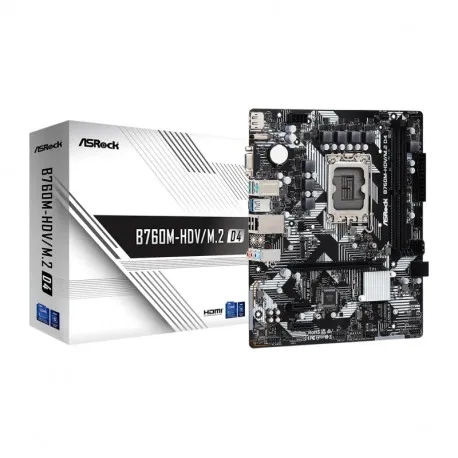 asrock mb b760m-hdv/m.2 d4, s.1700, 2×ddr4/5333mhz(oc), pcie 4.0, g-lan, usb-c, vga/dp/hdmi, matx - slika 1