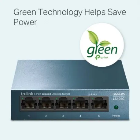TP-Link LS105G, 5-Port Gigabit Switch, steel - Umag