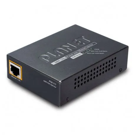 Planet Single Port Ultra POE Injector (60 Watts) w external power End-Span Mid-Span - Umag