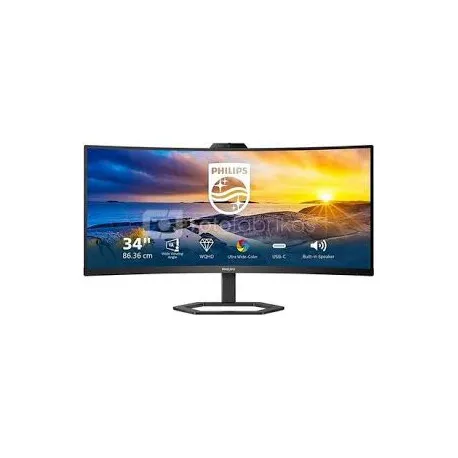 Philips 34" 34E1C5600HE/00 WQHD (3440x1440) VA curved 21:9, 5MP built-in webcam, HAS+tilt, 300 cd/m2, 3000:1, 1xHDMI, 1xDP, 1 - Umag