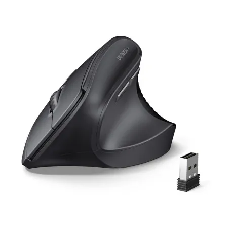 ugreen vertikalni miš, bežični, bluetooth, 4000dpi, crni - slika 1