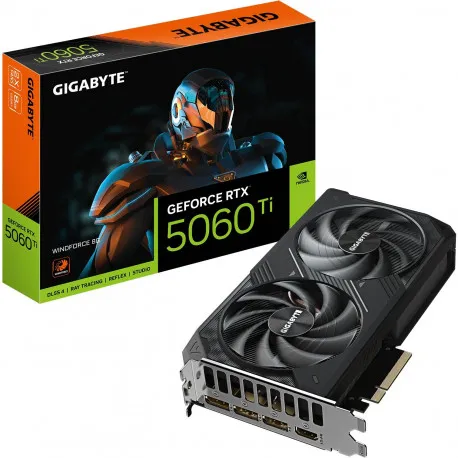 Gigabyte GeForce RTX 5060 TI Windforce 8GB GDDR7, 8GB GDDR7/128-bit, PCIe 5.0x16, HDMI/3×DP - Umag