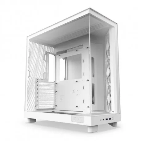 NZXT H6 Flow, bijelo bez napajanja, ATX - Umag