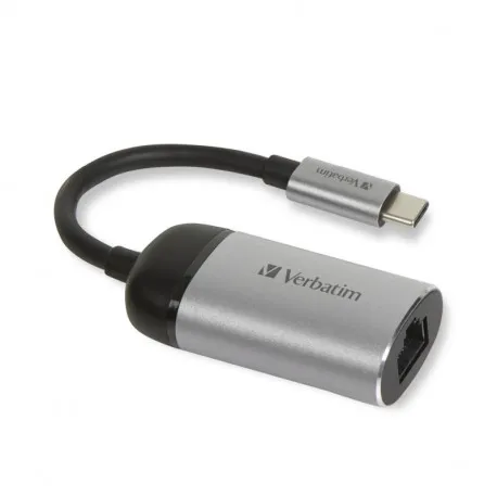 verbatim usb-c na rj45 gigabitni ethernet mrežni adapter, aluminijsko kućište - slika 1