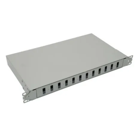 nfo patch panel 1u 19" - 12x sc duplex, slide-out on rails, 1 tray - slika 1