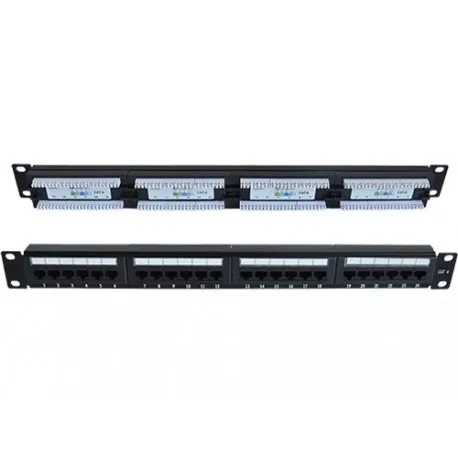 NaviaTec Cat6 Unshielded 24-Port Patch Panel, Crni - Umag