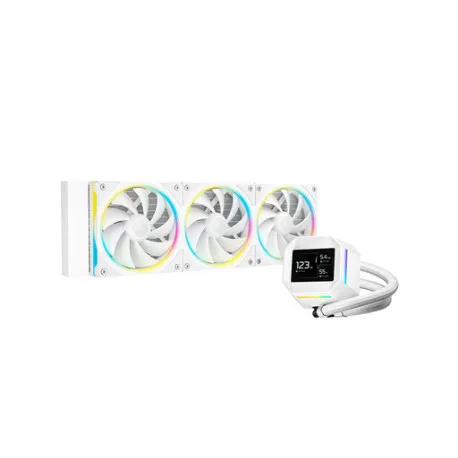 aio liquid cooler deepcool lm360 wh, 360mm, lcd, argb - slika 1