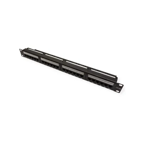roline value cat.6a/class ea 19" patch panel 24-porta utp, crni - slika 1