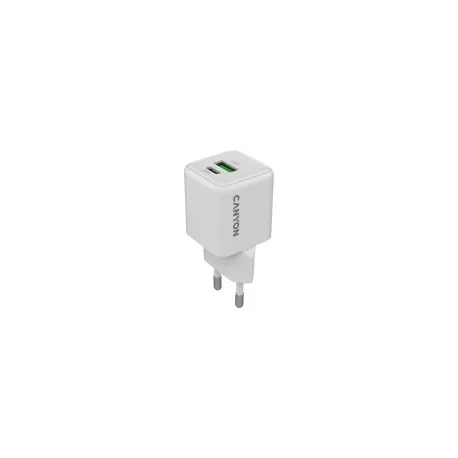 CANYON charger CU20AC GaN 20W 1xPD 1xQC EU White - Umag