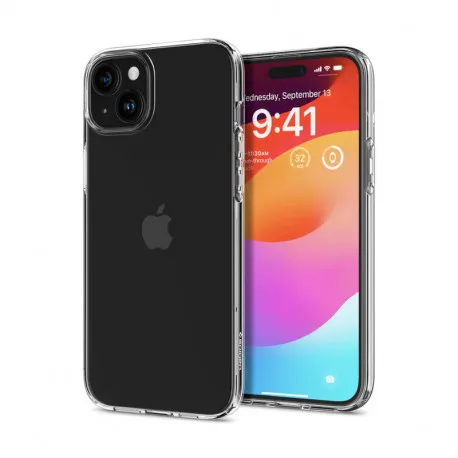spigen liquid crystal, zaštitna maska za telefon, prozirna - iphone 15 plus (acs06647) - slika 1
