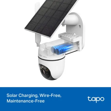 tp-link tapo c615g kamera + tapo a201 solar panel 2k 3mp, 4g lte, color night vision, microsd, 2×spotlights, dvosmjerni audi - slika 1