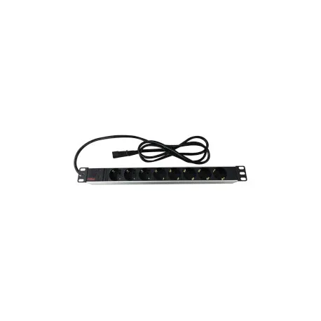 Roline strujna priključnica 19", 8×Schuko, IEC3200 C14(M) UPS priključak kabela, 2.0m, aluminium - Umag