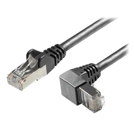 transmedia cat6a sftp patch cable, rj45 plug angled down, 1m - slika 1