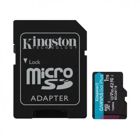 kingston 1tb microsdxc canvas go plus gen4 + adp200mb/s a2 u3 v30 card + adapter - slika 1