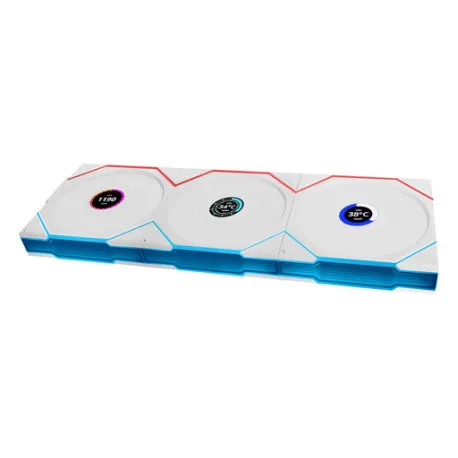 lian li uni fan tl wireless lcd 120 reverse blade argb pwm 120mm, 3 pack + kontroler - slika 1