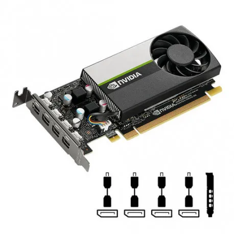 nvidia t1000, 8gb gddr6, pcie 3.0 x16, 4x mdp-dp, low profile, pny - slika 1