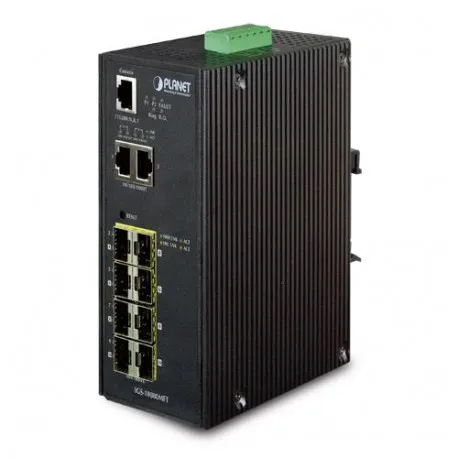 Planet Industrial 10-Port Full Gigabit Managed Ethernet Switch - Umag