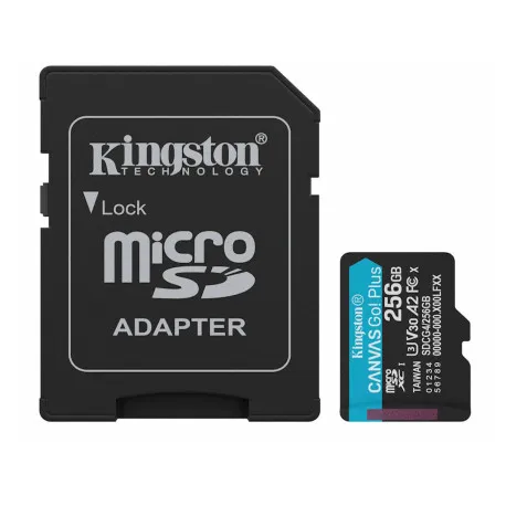 Kingston 256GB microSDXC Canvas Go Plus Gen4 + ADP200MB/s A2 U3 V30 Card + Adapter - Umag
