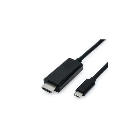 roline value usb-c - hdmi kabel, m/m, 1.0m, crni - slika 1