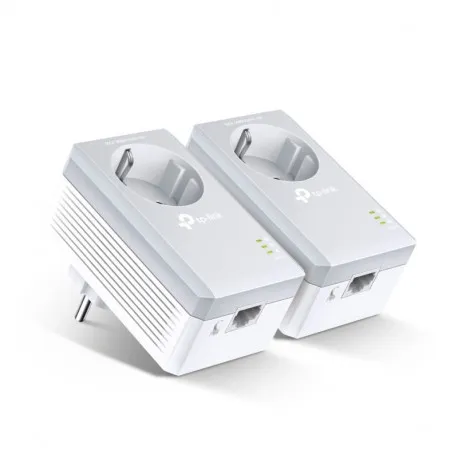 TP-Link AV600 Powerline mrežni adapter, 600Mbps, 1× mrežni ulaz, dodatna strujna utičnica, HomePlug AV (duplo pakiranje) - Umag