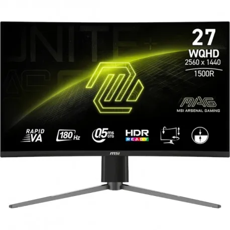 monitor msi mag-27cq6pf / 27" / wqhd / 180hz / 0.5ms (gtg) / curved / black - slika 1