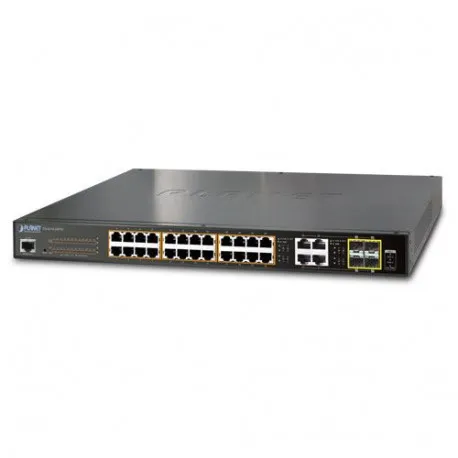 planet l2 24-port gbe hp poe 4 gig tp sfp mngd switch (440w) - slika 1