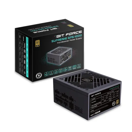 BIT FORCE napajanje 1000W 80+ GOLD SUPREME GPS-1000, modularno, ATX 3.1, PCI-E 5.1, FDB - Umag