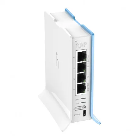 mikrotik rb941-2nd-tc hap lite tower, 650mhz cpu, 32mb ram, 4×lan, 2.4ghz 802.11b/g/n, integrirana antena, routeros l4, tower - slika 1