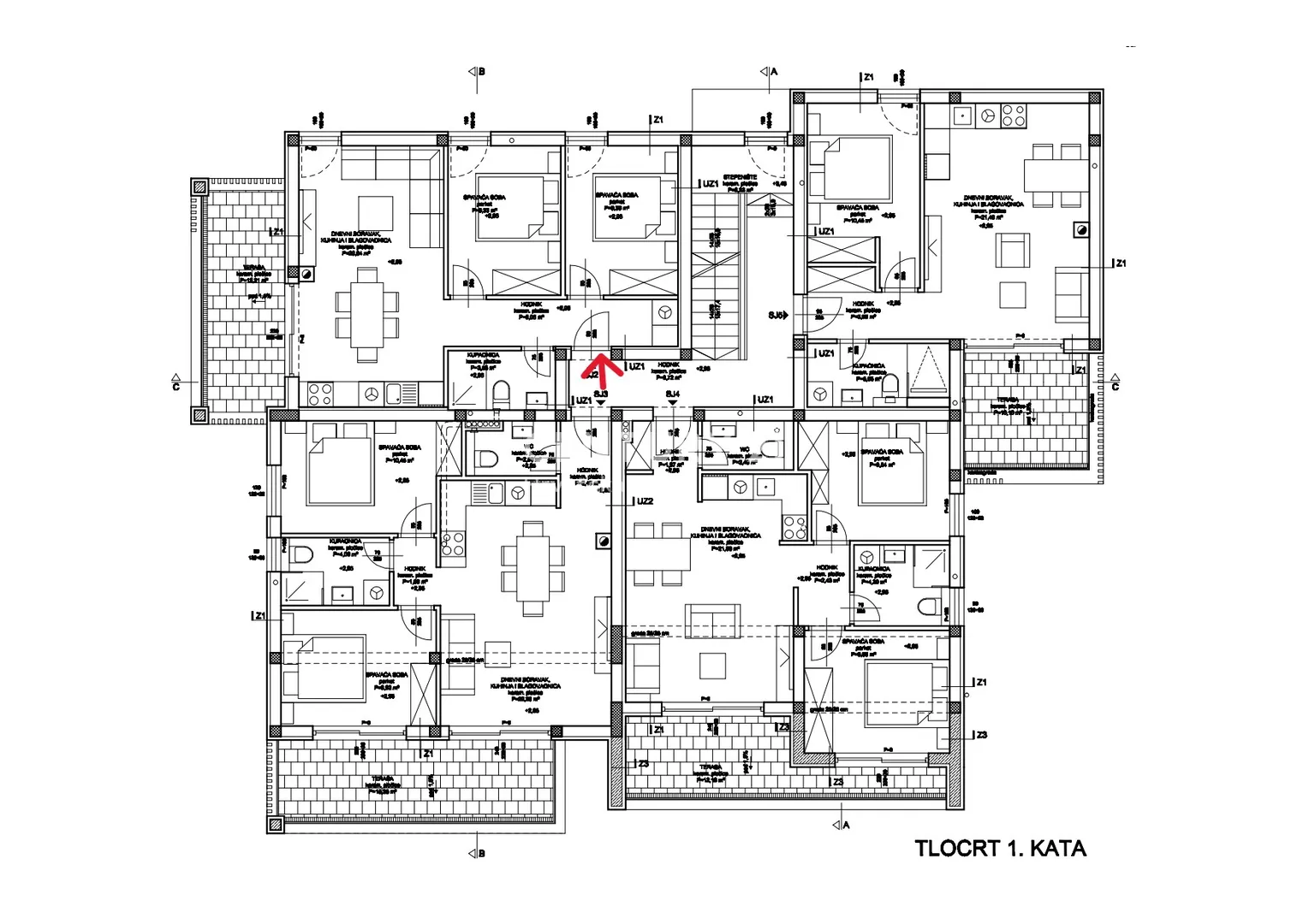 stambena jedinica sj2 – 1. kat | 65,04 m² | vodice, novogradnja - slika 16