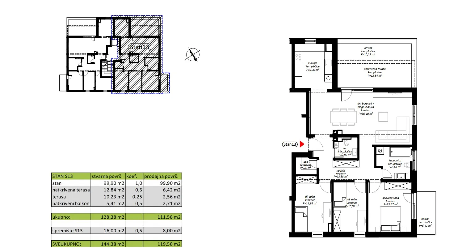 moderan penthouse s terasom i balkonom 144,38m² - slika 8