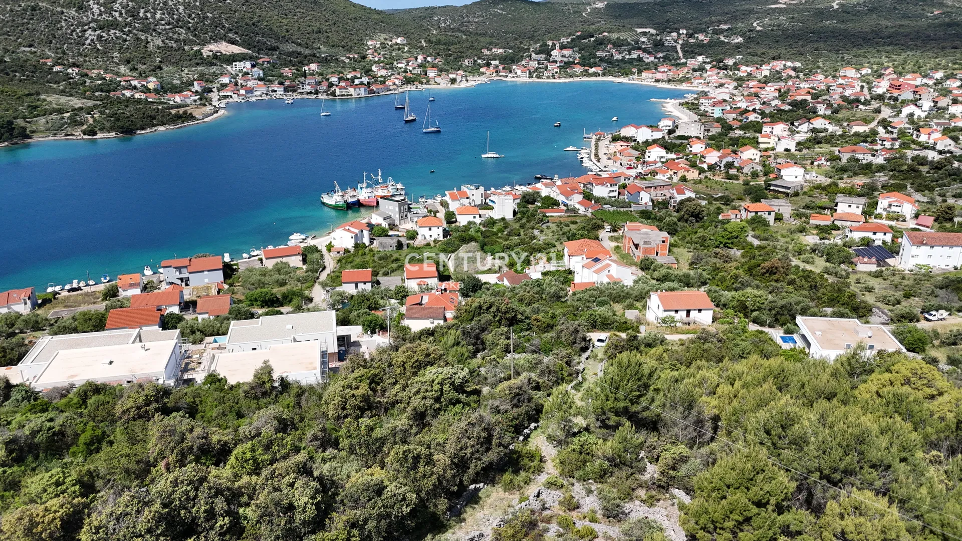 građevinsko zemljište s projektom luksuzne vile( pogled more ) 180 m od mora - slika 5