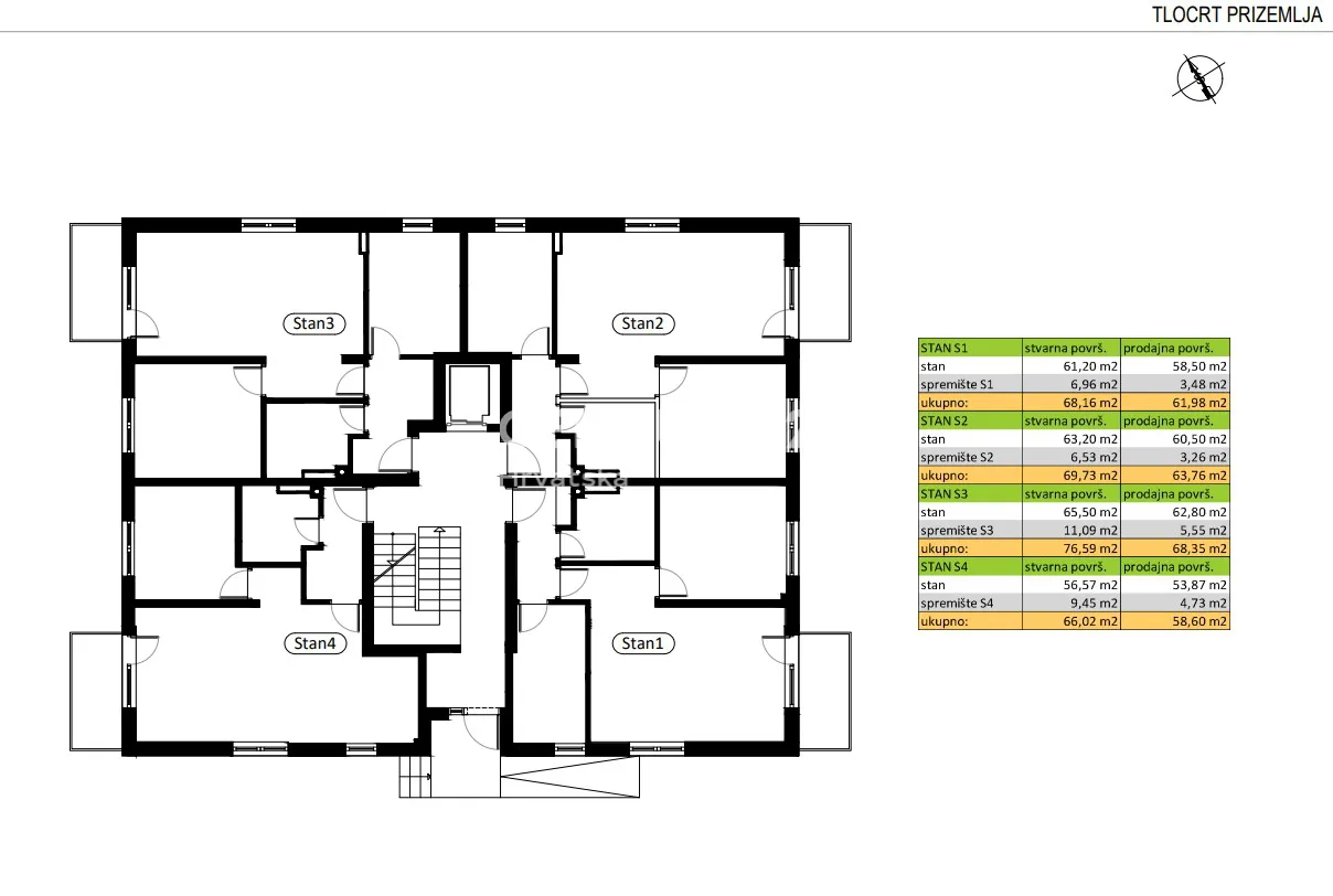 stan u prizemlju 66m2 - novi marof - centar - slika 2