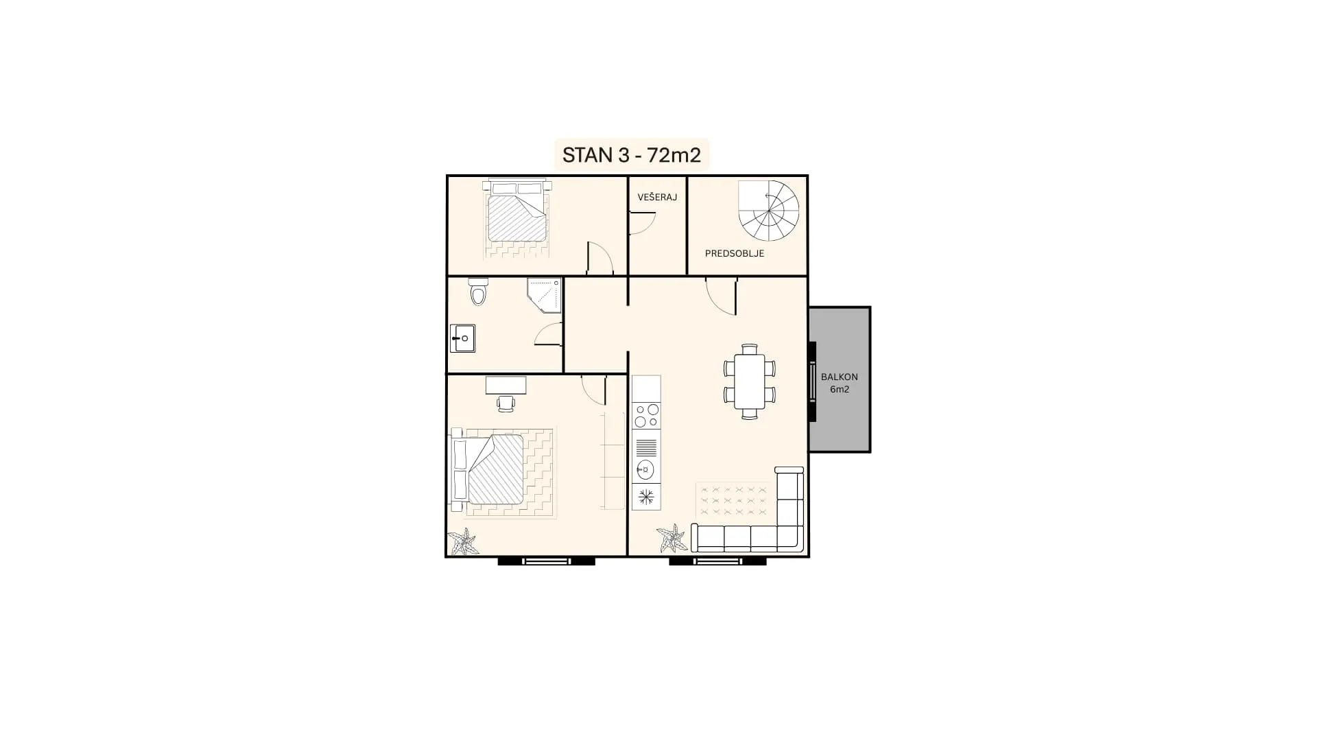 višestambena kuća sa 4 odvojena stana 263 m² , gornja dubrava (trnovčica) - slika 43