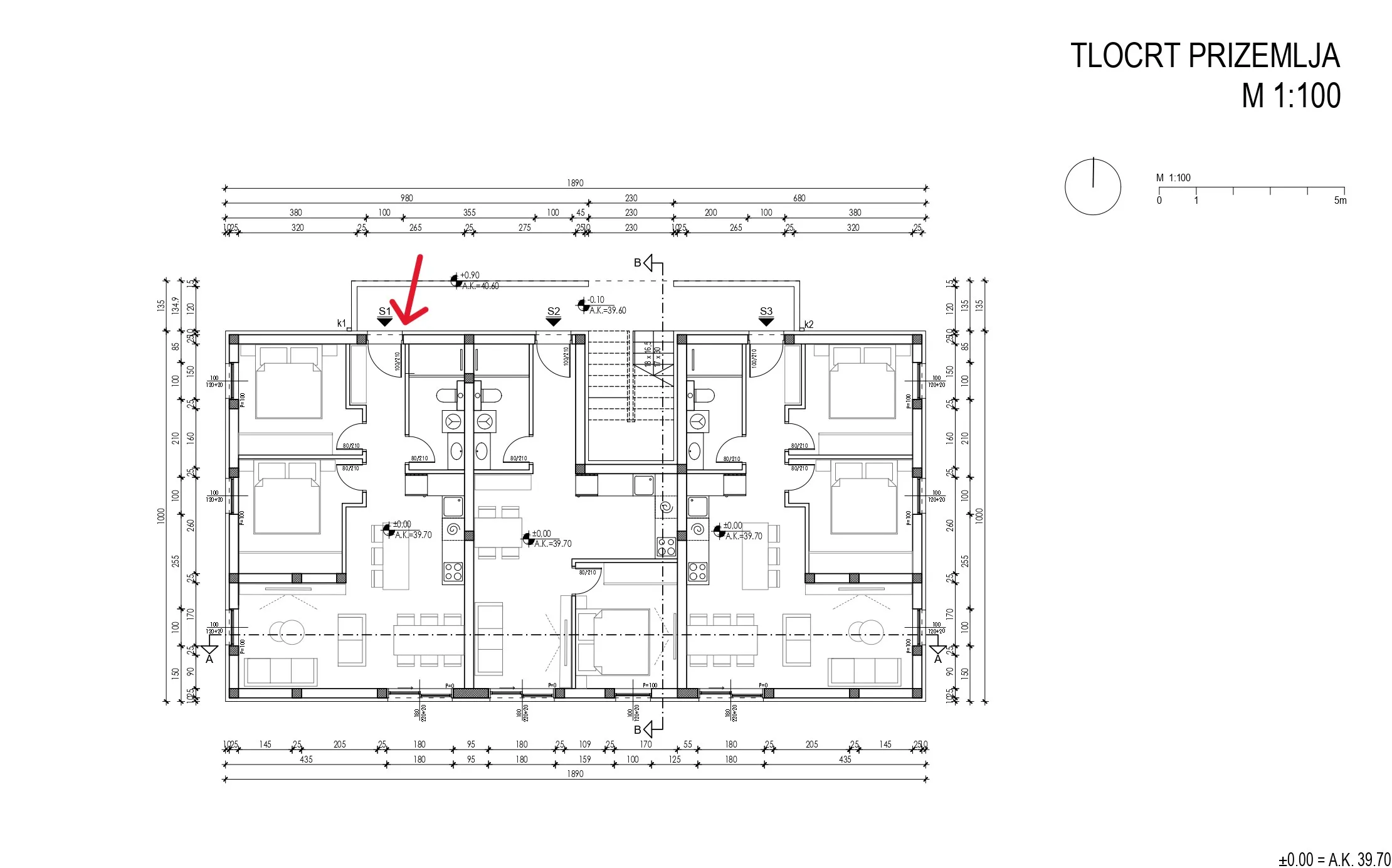 dvosoban stan s1 – prizemlje | 54,40 m² + vrt | marina, novogradnja - slika 12
