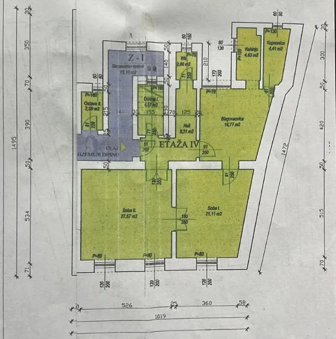 strogi centar - stan od 93m2 - parking u dvorištu - investicija - slika 27