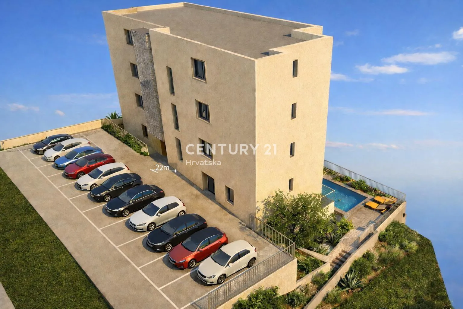 top investicija:seget donji – zemljište s dozvolom za modernu zgradu, 5 etaža 1.300 m² - slika 2