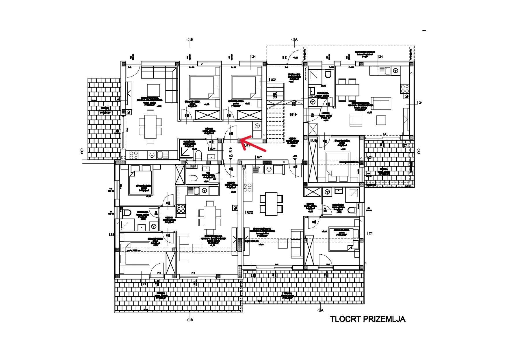 apartman a1 – prizemlje s dvorištem | 69,52 m² | vodice, novogradnja - slika 17