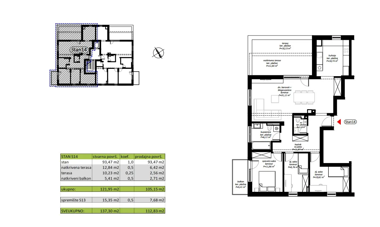 moderan penthouse s terasom i balkonom 137,30m² - slika 8