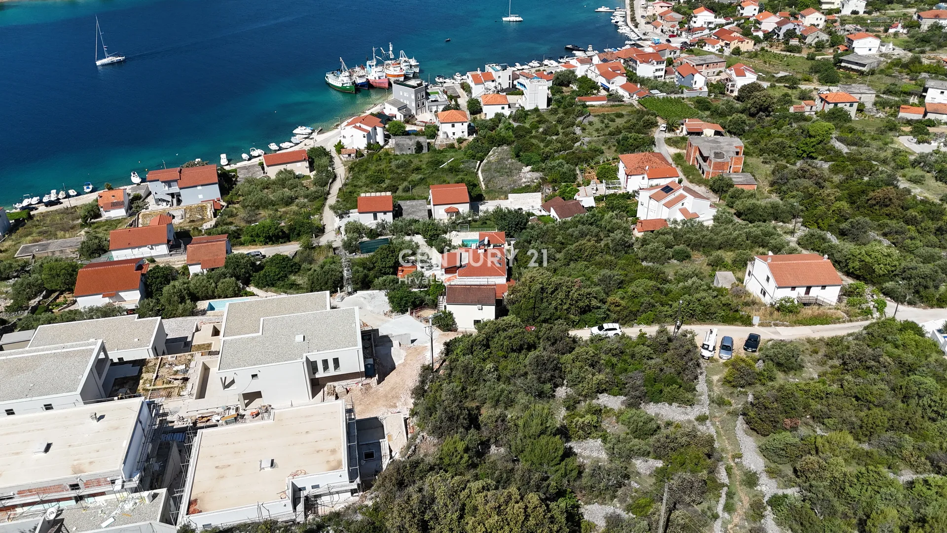 građevinsko zemljište s projektom luksuzne vile( pogled more ) 180 m od mora - slika 6