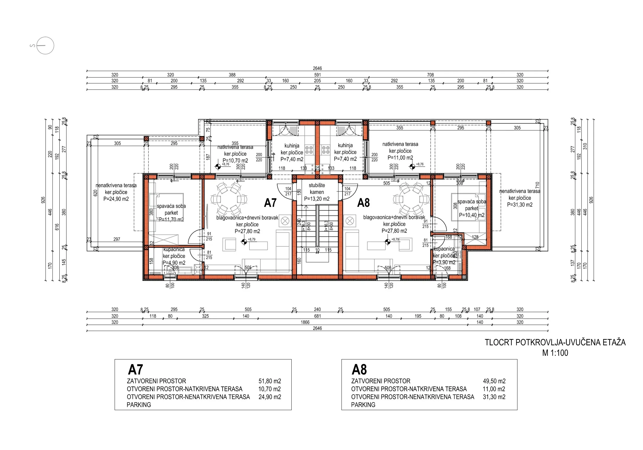 penthouse na trećem katu s pogledom na more- dolac, primošten - slika 34