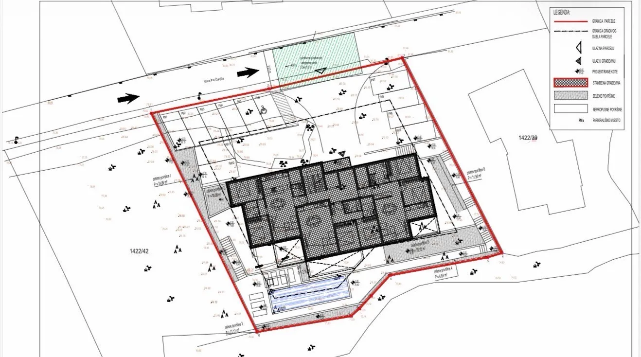 top investicija:seget donji – zemljište s dozvolom za modernu zgradu, 5 etaža 1.300 m² - slika 6