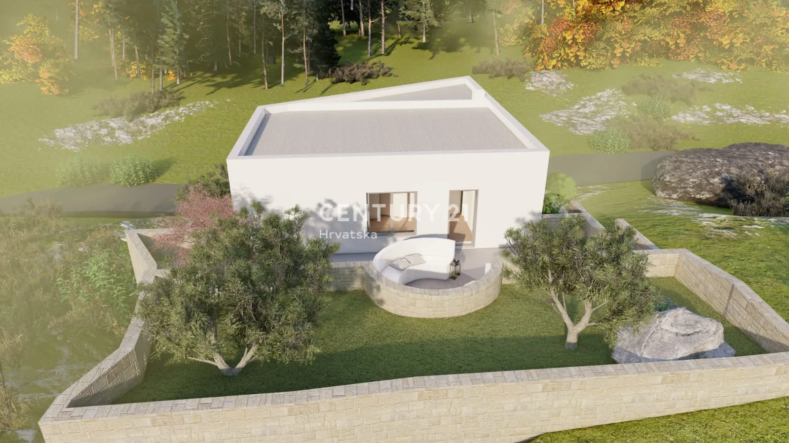 građevinsko zemljište s projektom luksuzne vile( pogled more ) 180 m od mora - slika 19