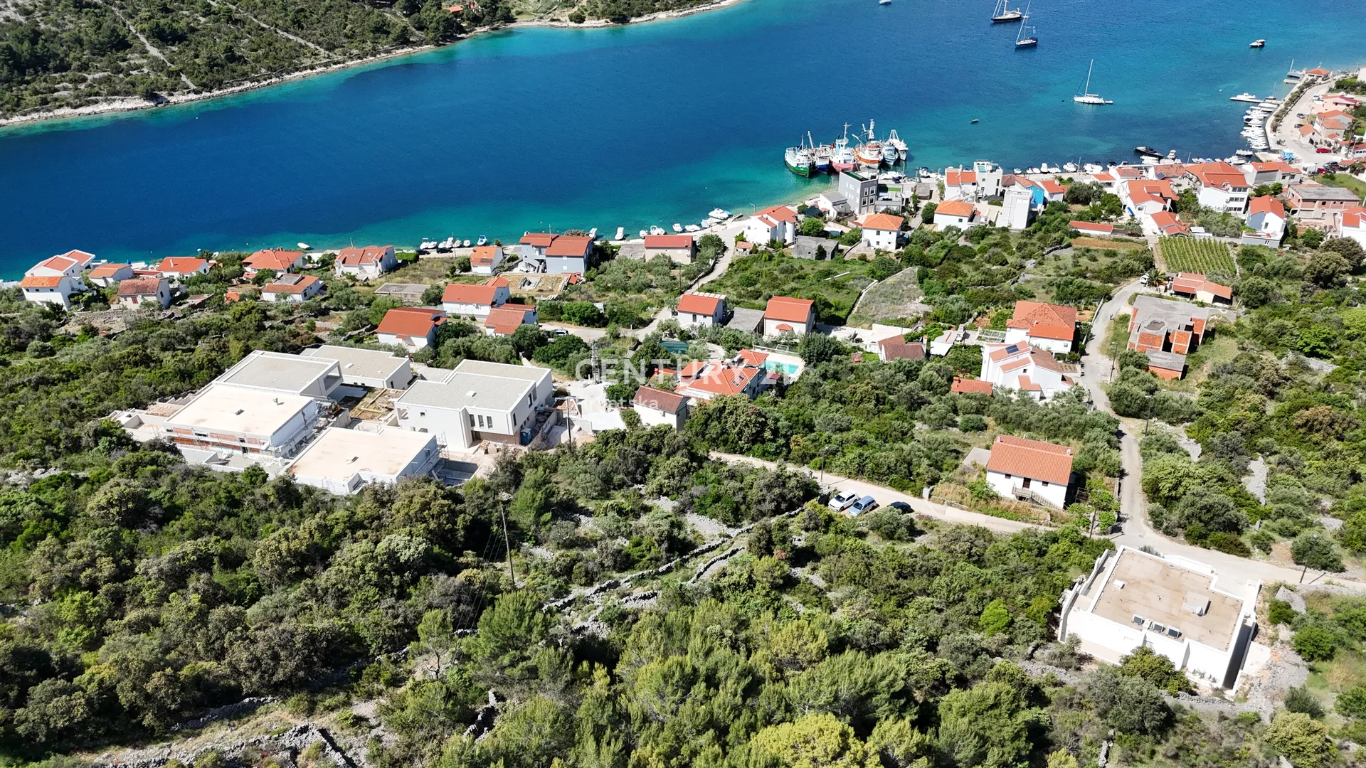 građevinsko zemljište s projektom luksuzne vile( pogled more ) 180 m od mora - slika 3