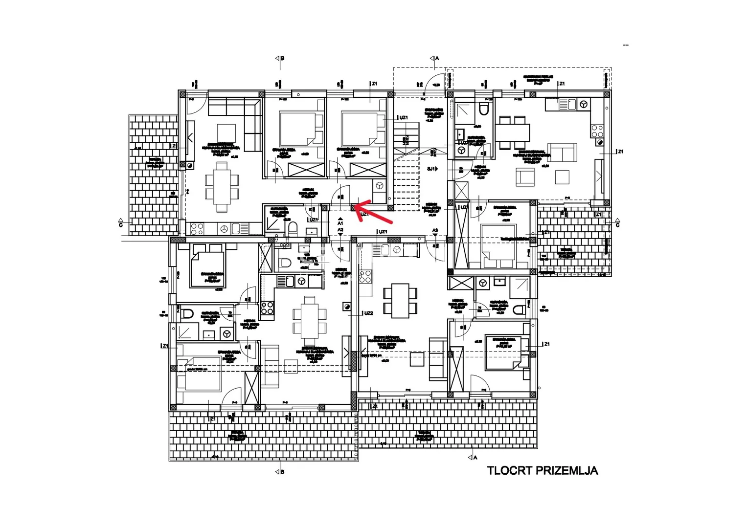 apartman a1 – prizemlje s dvorištem | 69,52 m² | vodice, novogradnja - slika 16