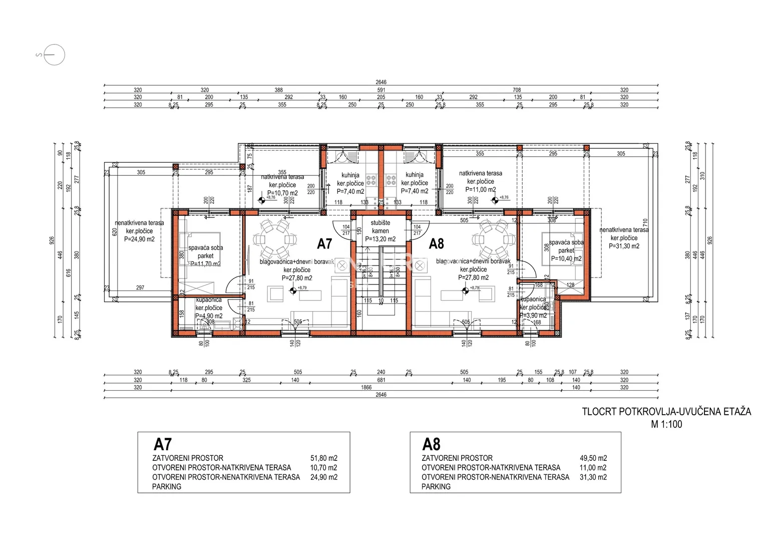 penthouse na trećem katu s pogledom na more- dolac, primošten - slika 33