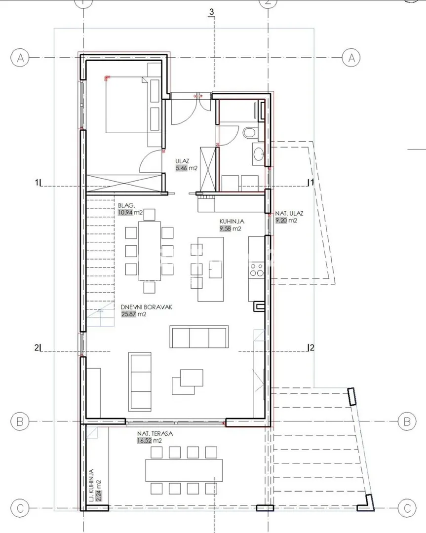 građevinsko zemljište 40 m od mora + projekt luksuzne vile i bazena - slika 7