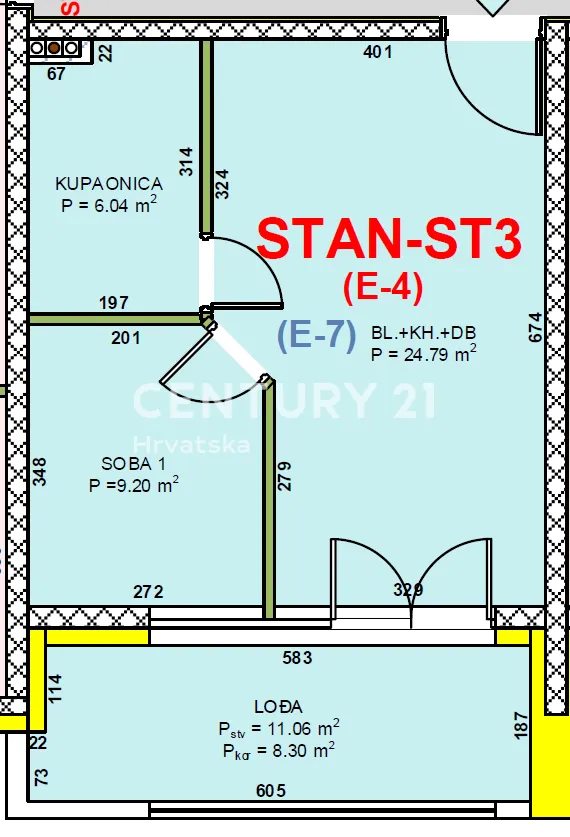 ivanec – centar | dvosobni stan 48,33 m² + lođa 8,30 m² | 1. kat | novogradnja | ključ u ruke | pogled na ivanščicu - slika 2